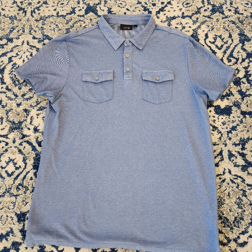 APT. 9 MEN'S XL SS COLLARED SHIRT EUC!!